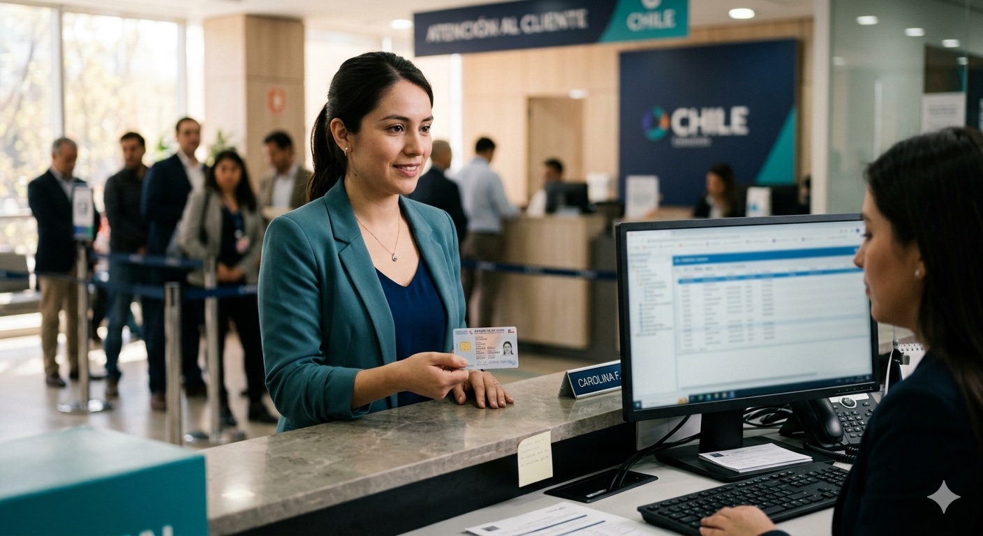Verificación de identidad en notaría chilena